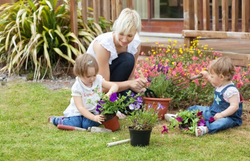 Secure online payment header for gardening services